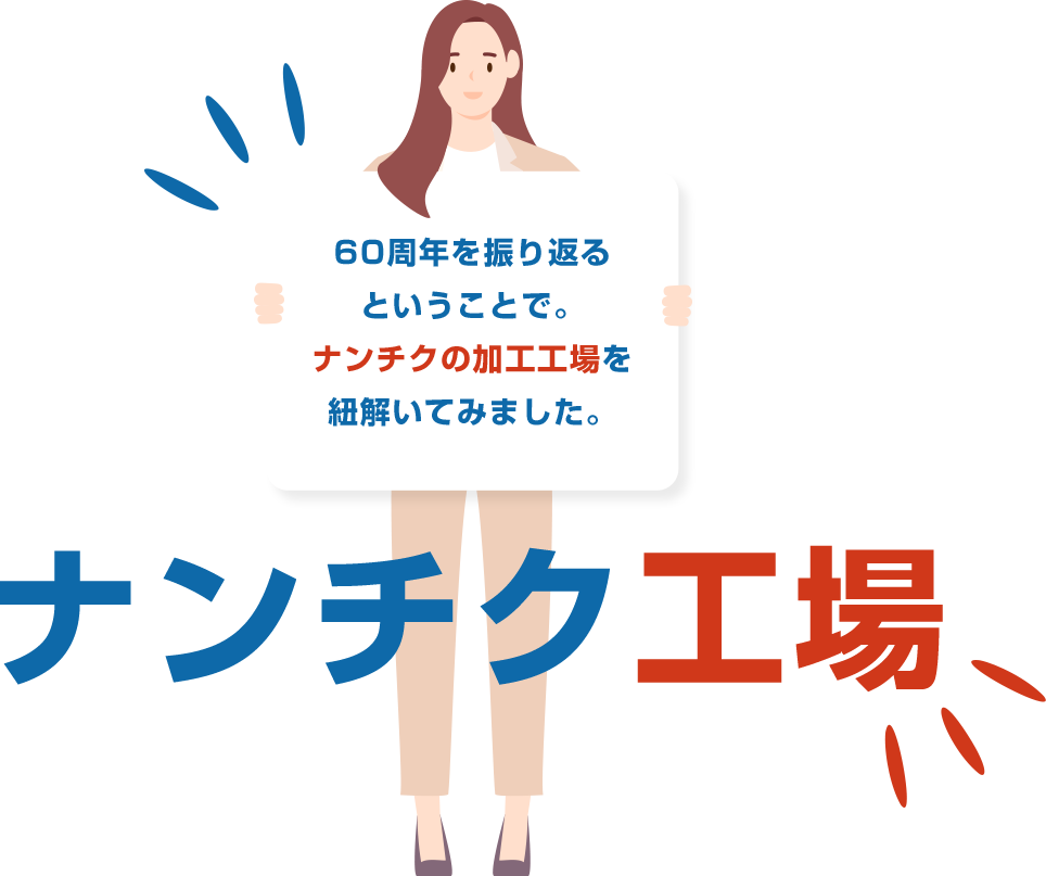 60周年を振り返るということで、ナンチクの加工工場を紐解いてみました